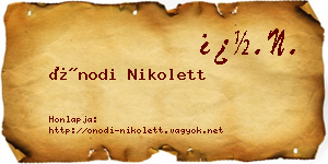 Ónodi Nikolett névjegykártya