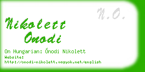 nikolett onodi business card