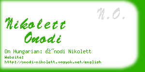 nikolett onodi business card